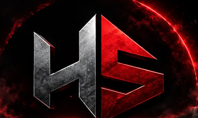HyperSight HS emblem in silver and crimson red